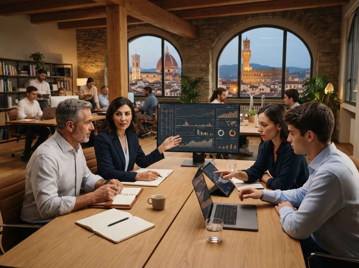 Nettare Patrimione — il team al lavoro sull'analisi dei dati di mercato